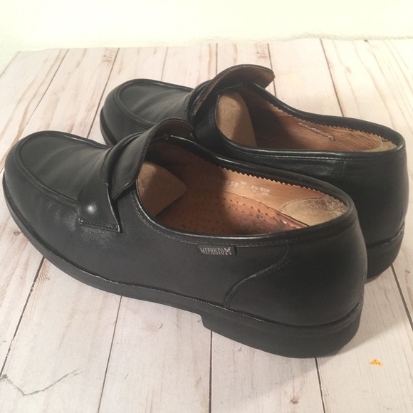 Mephisto black leather penny loafers casual shoes main image 8
